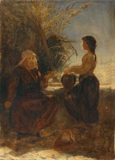"Cristo e a mulher de Samaria", 1854-1915 de Thomas Henry Thomas