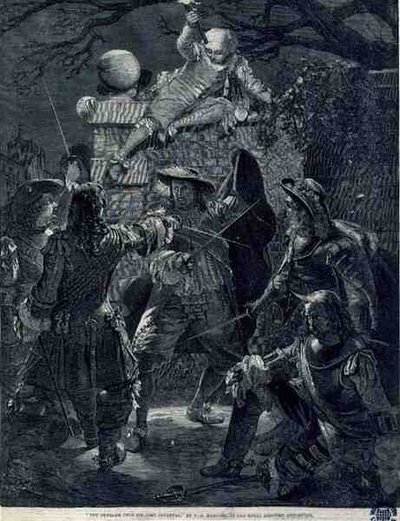 The Outrage Upon Sir John Coventry (d.1682), 21 de Dezembro de 1670 (gravura) de Thomas Herbert (after) Maguire