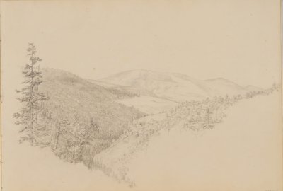 Kauterskill Clove do Sketchbook of Landscape and Animal Subjects, ca. 1860-64. de Thomas Hewes Hinckley
