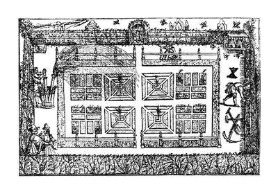 Um jardim, de "O labirinto do jardineiro", 1577 de Thomas Hill