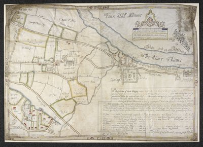 Adicionar. 34790 Plano da mansão Faux Hall [agora Vauxhall], em Lambeth, co. Surrey de Thomas Hill