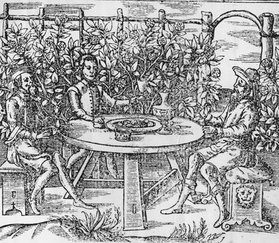 Relaxando em um caramanchão, 1577 de Thomas Hill