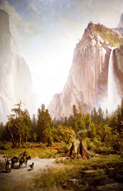 Vale de Yosemite (El Capitan e Cataratas do Véu de Noiva) de Thomas Hill