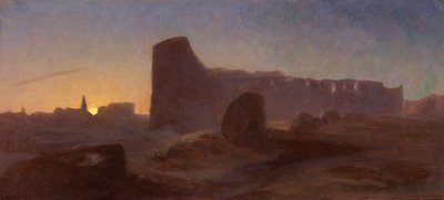Vista do Coliseu Romano em Sunset, Itália de Thomas Hiram Hotchkiss