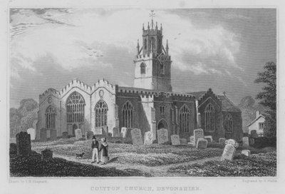 Colyton Church, Devonshire (gravura) de Thomas Hosmer (after) Shepherd