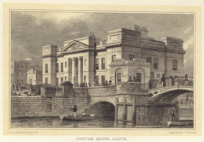 Custom House, Leith (gravura) de Thomas Hosmer (after) Shepherd