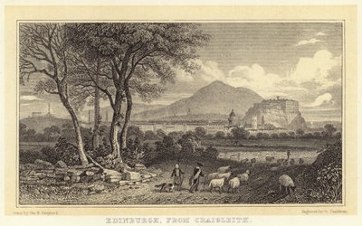 Edimburgo, de Craigleith (gravura) de Thomas Hosmer (after) Shepherd