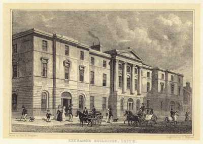 Exchange Buildings, Leith (gravura) de Thomas Hosmer (after) Shepherd