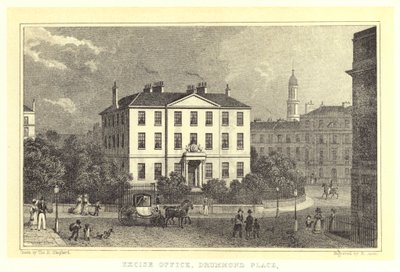 Excise Office, Drummond Place (gravura) de Thomas Hosmer (after) Shepherd