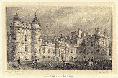 Holyrood Palace (gravura) de Thomas Hosmer (after) Shepherd