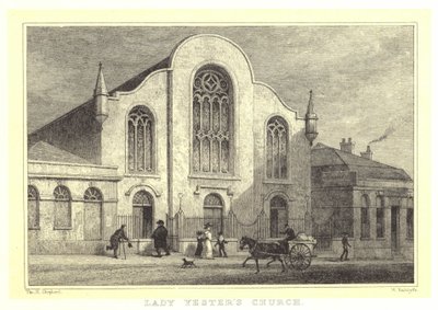 Igreja da Senhora Yester (gravura) de Thomas Hosmer (after) Shepherd