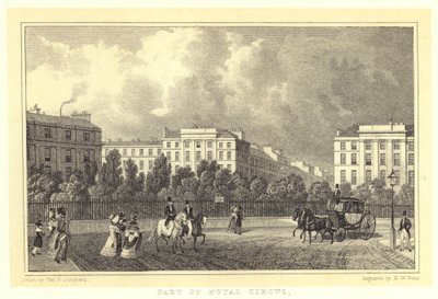 Parte do Royal Circus (gravura) de Thomas Hosmer (after) Shepherd