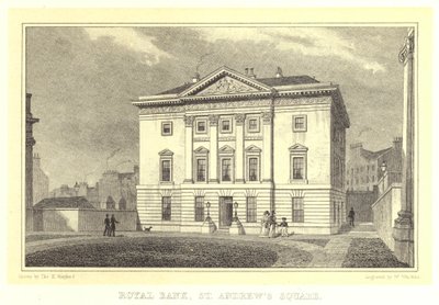 Royal Bank, Praça de Santo André (gravura) de Thomas Hosmer (after) Shepherd