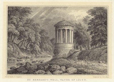 Poço de São Bernardo, Água de Leitão (gravura) de Thomas Hosmer (after) Shepherd