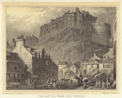O Castelo, do Vennel (gravura) de Thomas Hosmer (after) Shepherd