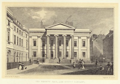 The County Hall, and Signet Library (gravura) de Thomas Hosmer (after) Shepherd