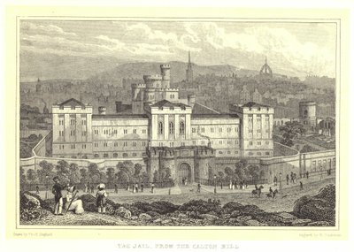 A Cadeia, do Monte Calton (gravura) de Thomas Hosmer (after) Shepherd