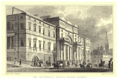 The University, South Bridge Street (gravura) de Thomas Hosmer (after) Shepherd