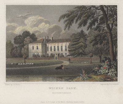 Wicken Park, Northamptonshire (gravura colorida) de Thomas Hosmer (after) Shepherd