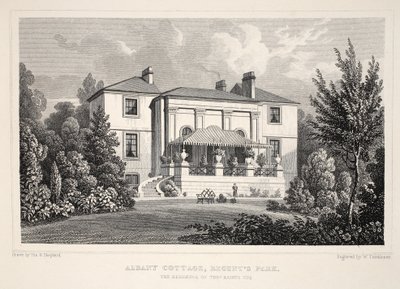 Casa de campo de Albany, parque do regente, do pub de "Londres e é Environs no décimo nono século". Jones und Co., 1827-1829 de Thomas Hosmer Shepherd
