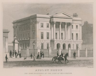 Apsley House, Hyde Park Corner, Londres, a residência do Duque de Wellington de Thomas Hosmer Shepherd