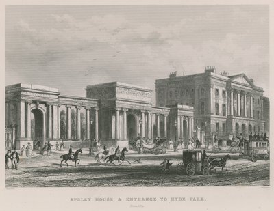 Apsley House e entrada para o Hyde Park de Thomas Hosmer Shepherd