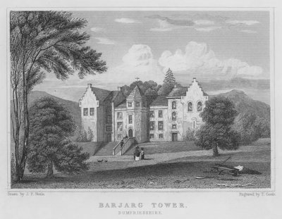 Barjarg Tower, Dumfriesshire (gravura) de Thomas Hosmer Shepherd