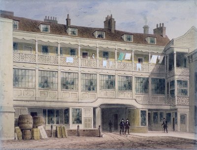 Belle Sauvage Yard, Ludgate Hill, Londres, c1850 de Thomas Hosmer Shepherd