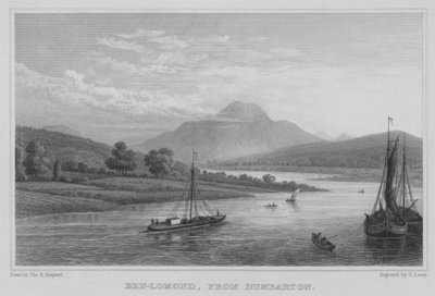 Ben-Lomond, de Dumbarton (gravura) de Thomas Hosmer Shepherd