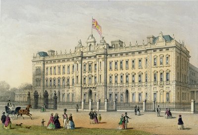 Buckingham Palace, gravado por Bachelier, pub. 1854 de Thomas Hosmer Shepherd
