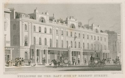 Edifícios no lado leste da Regent Street, Londres de Thomas Hosmer Shepherd