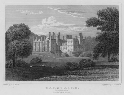 Carstairs, General View, Lanarkshire (gravura) de Thomas Hosmer Shepherd