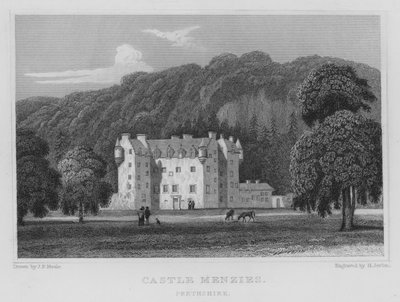 Castle Menzies, Perthshire (gravura) de Thomas Hosmer Shepherd