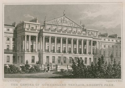 Centro de Cumberland Terrace, Regent&39;s Park, Londres de Thomas Hosmer Shepherd