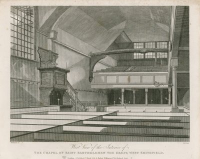 Capela de São Bartolomeu, o Grande, West Smithfield de Thomas Hosmer Shepherd
