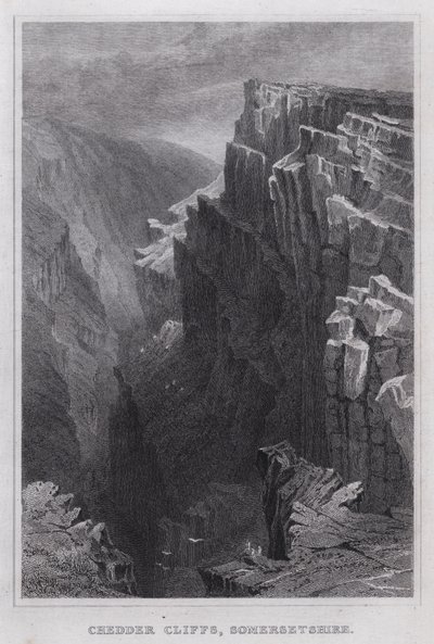 Chedder Cliffs, Somersetshire (gravura) de Thomas Hosmer Shepherd