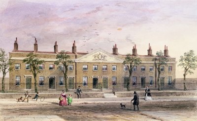 Almheres de Clothworkers em Frog Lane de Thomas Hosmer Shepherd