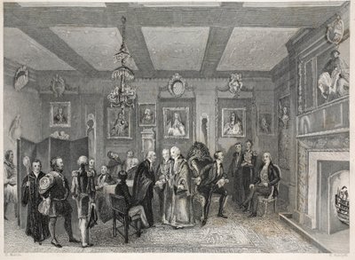 Câmara do Conselho, Vintner&39;s Hall, do pub "London Interiors with Costumes and Ceremonies". Joseph Mead, Londres, c.1843 (gravura em aço) de Thomas Hosmer Shepherd