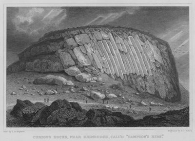 Curious Rocks, perto de Edimburgo, chamado Sampson