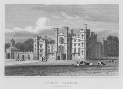 Castelo de Dunse, Berwickshire (gravura) de Thomas Hosmer Shepherd
