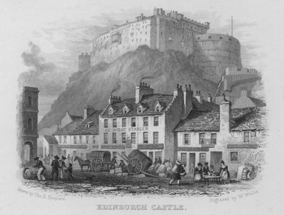 Castelo de Edimburgo (gravura) de Thomas Hosmer Shepherd