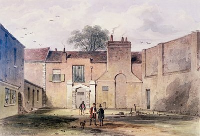 Entrada para a prisão de Tothill Fields, 1850 de Thomas Hosmer Shepherd