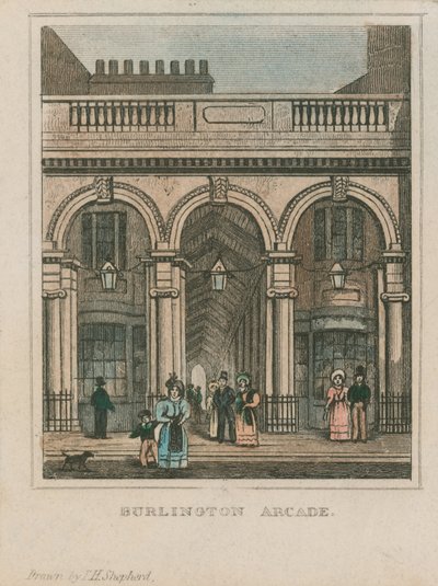 Vista exterior, de, burlington, arcada de Thomas Hosmer Shepherd