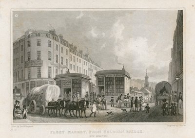 Mercado da Frota da Ponte Holborn (agora removido) de Thomas Hosmer Shepherd