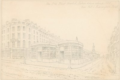 Mercado da Frota da Ponte Holborn (agora removido) de Thomas Hosmer Shepherd