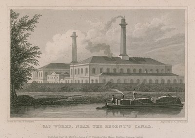 Obras de gás, perto do Canal do Regente de Thomas Hosmer Shepherd