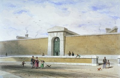 Gateway of Bridewell Prison, Tothill Fields, Westminster, Londres, c1850. de Thomas Hosmer Shepherd