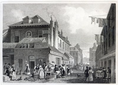 Mercado de Hungerford, Strand, gravado por Thomas Barber, 1830 de Thomas Hosmer Shepherd
