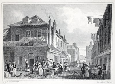 Hungerford Market, Strand, do pub &39;London and its Environs in the 19th century&39;. Jones und Co., 1827-1829 de Thomas Hosmer Shepherd