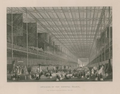 Interior do Palácio de Cristal (gravura) de Thomas Hosmer Shepherd